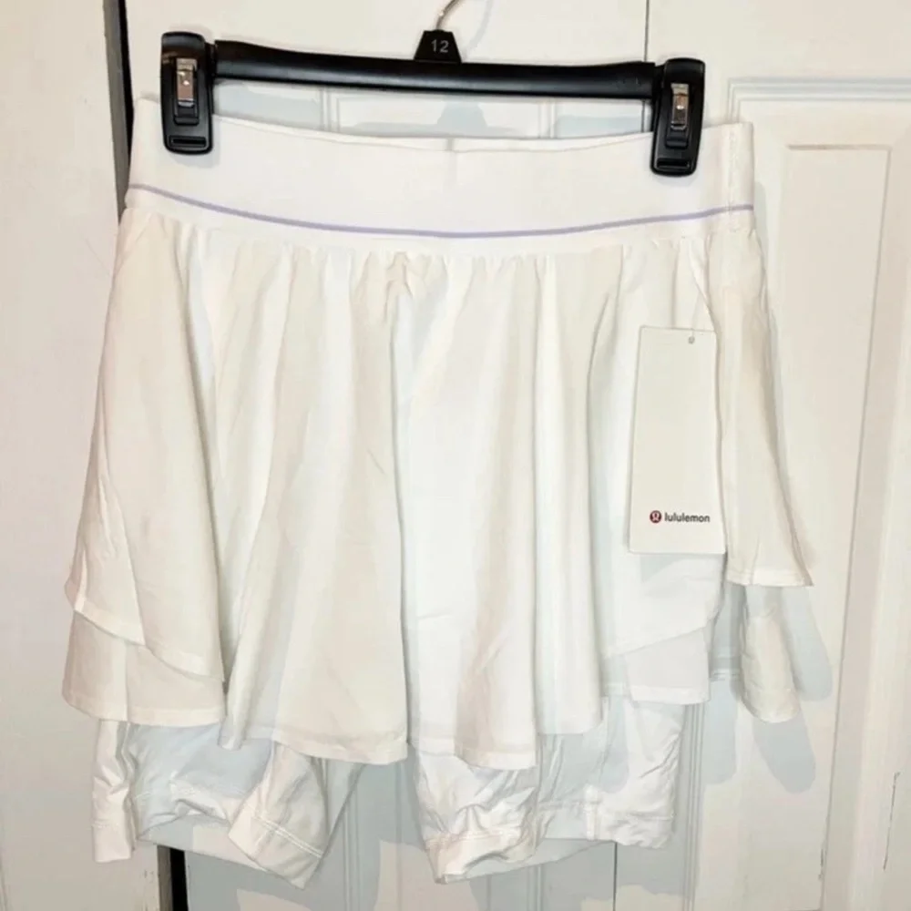 Size 8 NWT Lululemon Court Rival High-Rise Skirt Long in White